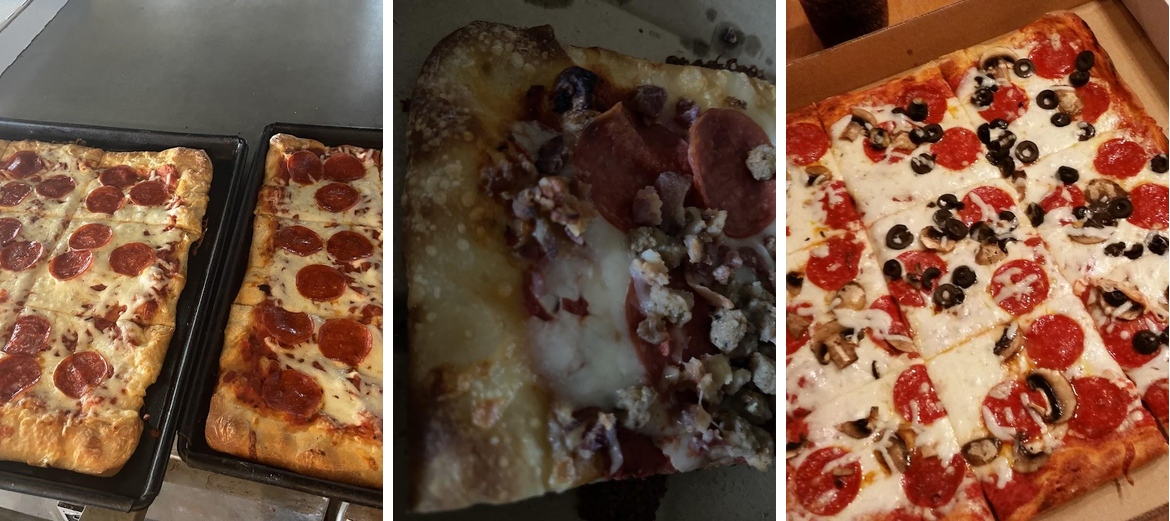 Square Pizza Menu